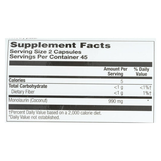 Health From The Sun Monolaurin - 1 Each - 90 Vcap
