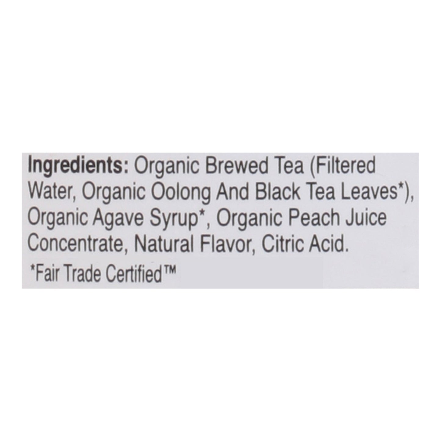 Just Ice Tea - Tea Og2 Peach Oolong - CS of 12-16 FZ