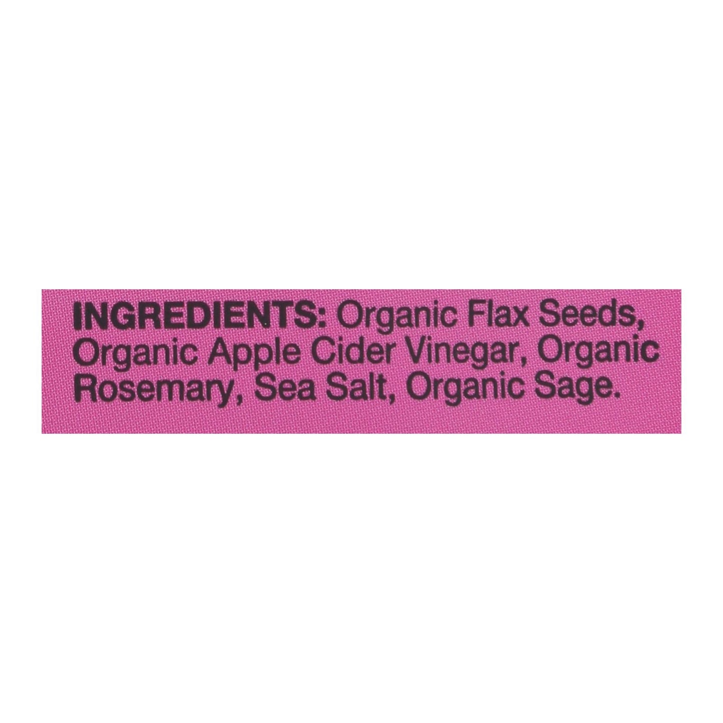 Organic Rosemary Flax Seed Crackers - 5oz, Case of 6