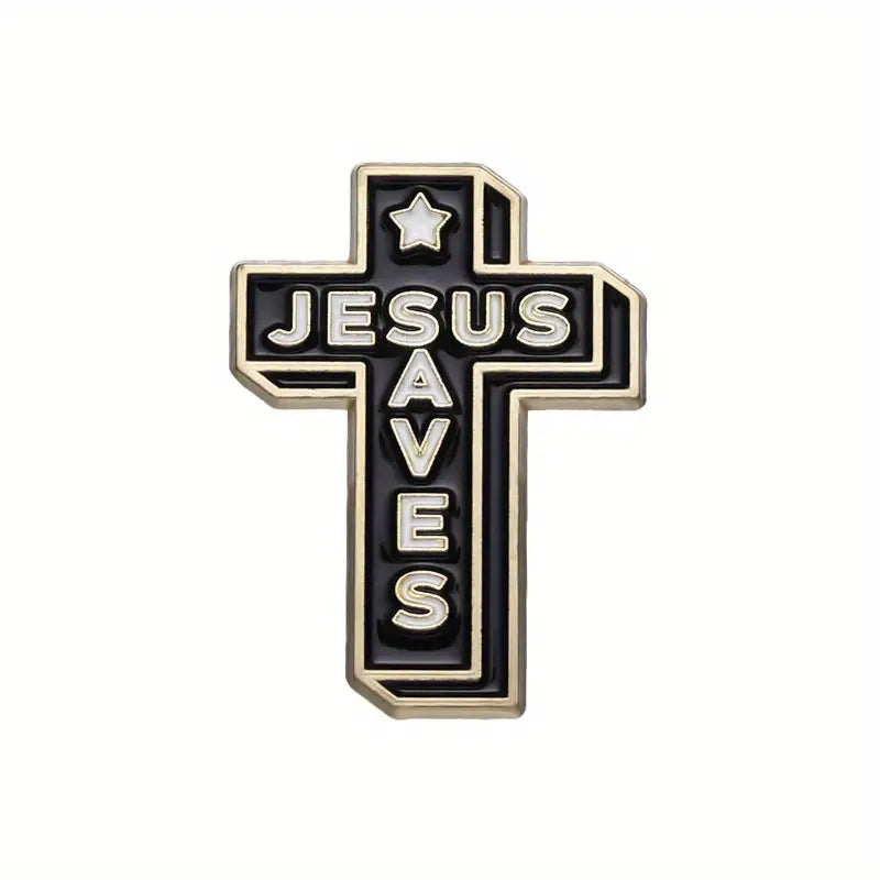 Jesus Saves Enamel Pin