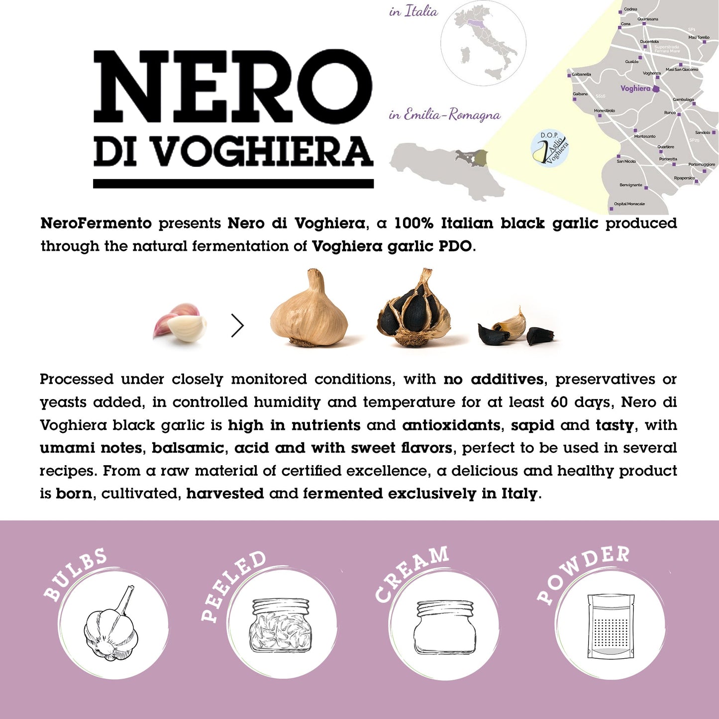 NERO FERMENTO Italian Whole Black Garlic 4.23 oz (3-4 bulbs)