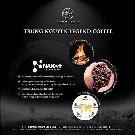 Trung Nguyen Legend — Cafe Sua Da — Premium Instant Vietnamese Coffee — 3 in 1 (9 Single Serve Packets)