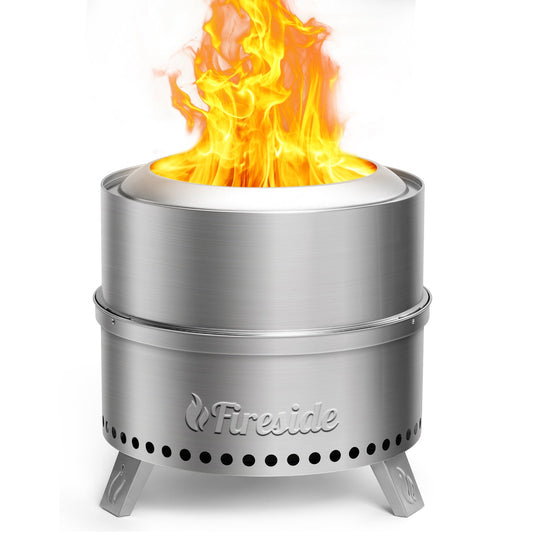 Pluto R19-SS Smokeless Outdoor Fire Pit - Stainless Steel
