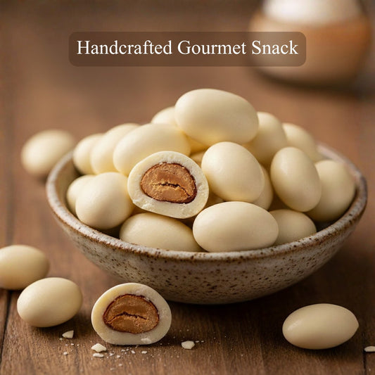 Andy Anand Greek Yogurt Covered Almonds, 1 lb – Sweet Creamy Coated Crunchy Nut Snack, Gourmet Gift for Birthday & Special Occasions