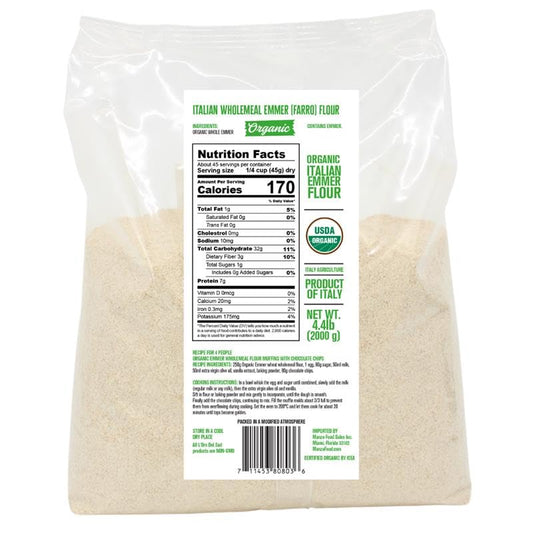L'Oro Del Sud, Organic Emmer (Farro), (2 kg) 4.4 lb