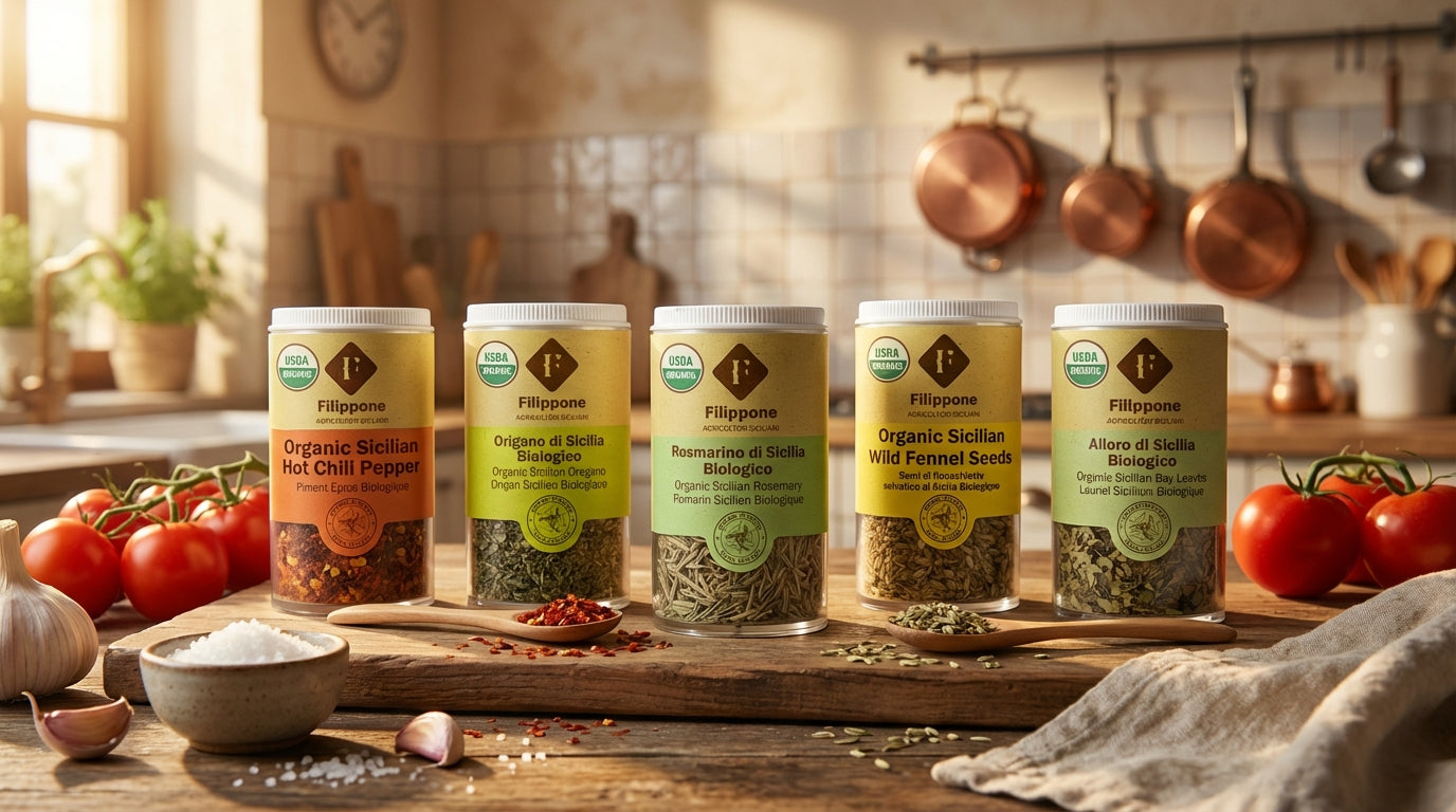 Filippone, Organic Crushed Sage Seasoning, Italian Dried Rubbed Sage, 0.52oz (15g)