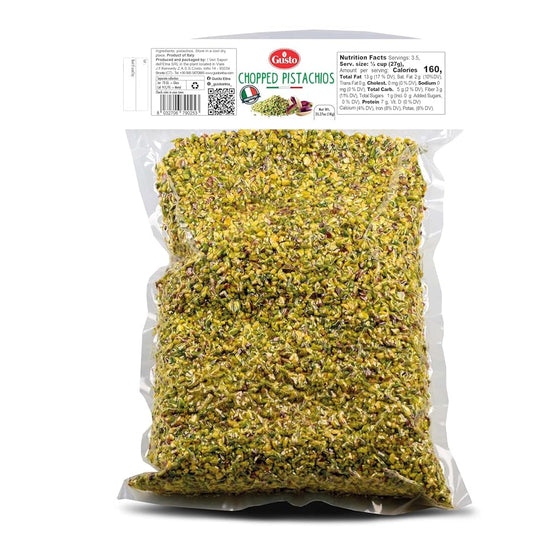 Gusto Etna Sicilian Raw Chopped Pistachios – 1kg / 2.2 lb Bulk