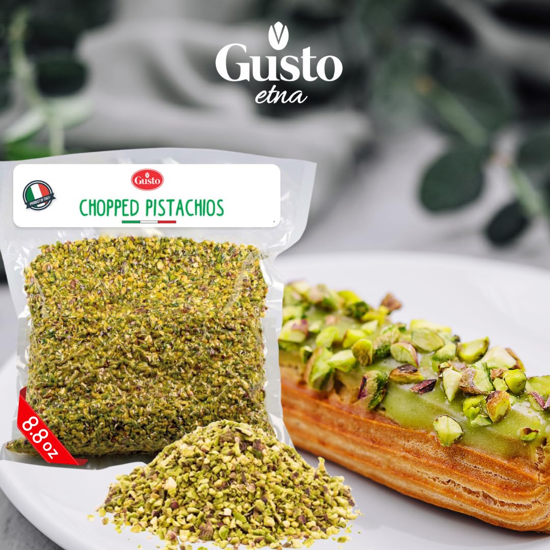Gusto Etna Sicilian Raw Chopped Pistachios – 250g / 8.8 oz