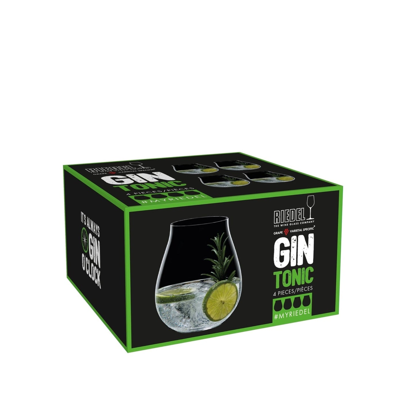 Riedel Drinkware Gin Set (5414/67) – Set of 4 Crystal Glasses