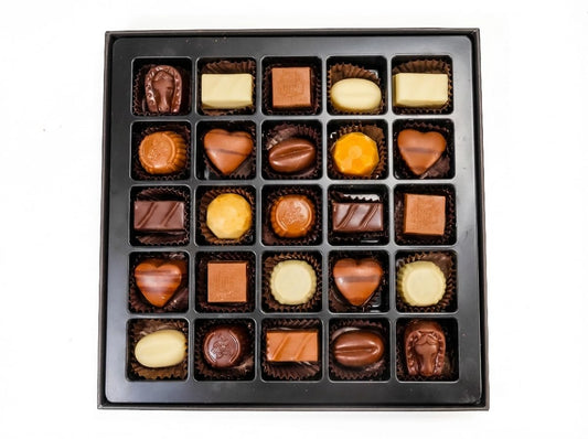 Andy Anand Sugar-Free Belgian Chocolate Truffles, 24 pc, 60% Cacao – Espresso, Hazelnut, Strawberry, Coconut, Cherry & Orange, Keto Gift
