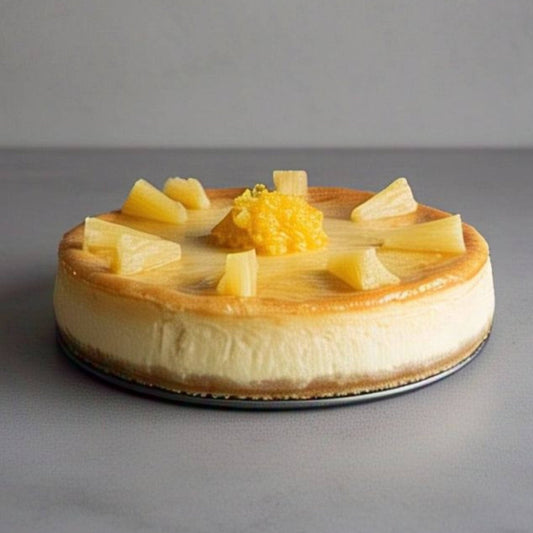 Andy Anand Sugar-Free Pineapple Cheesecake, 9-Inch, 2.6 lb – Diabetic-Friendly, No Preservatives, Fresh California Cream Cheese Gift Box