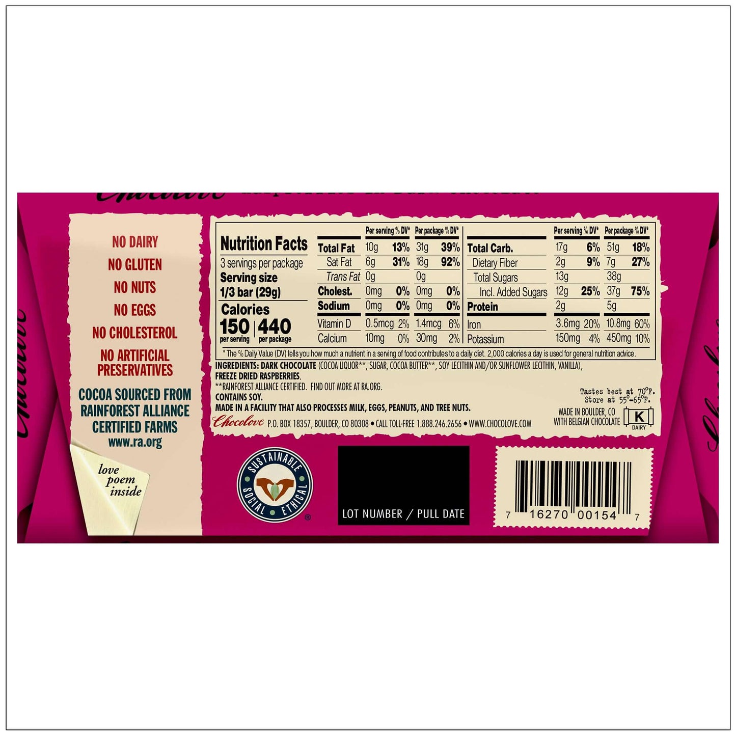 Raspberries in Dark Chocolate