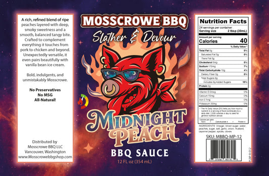 Midnight Peach BBQ glaze