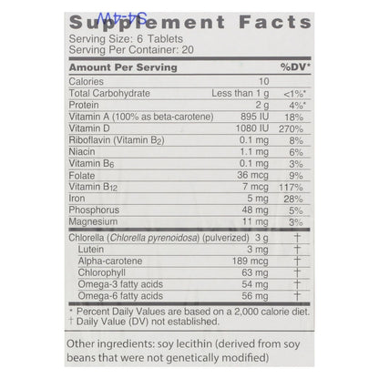 Sun Chlorella A Tablets - 500 Mg - 120 Tablets