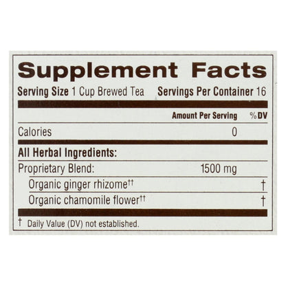 Organic Golden Ginger Tea - 6 Packs of 16 Bags
