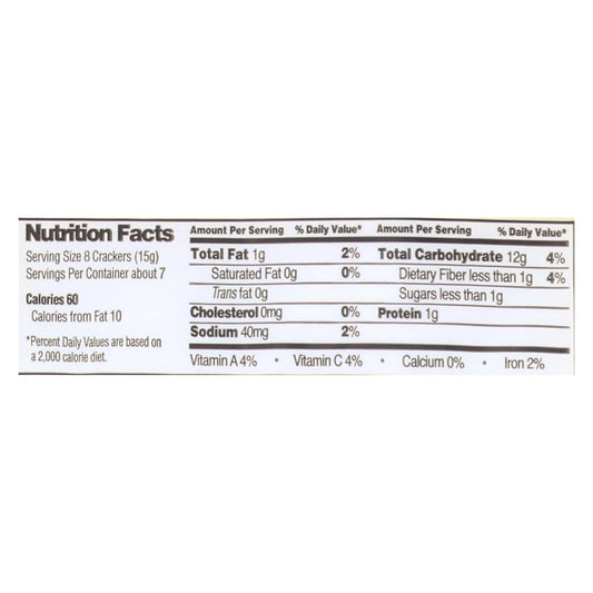 Edward & Sons Organic Veg Brown Rice Snaps, 12 Pack, 3.5 Oz