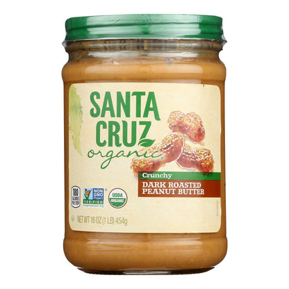 Santa Cruz Organic Crunchy Dark Roast PB, 12-Pack, 16 OZ
