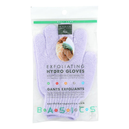 Earth Therapeutics Exfoliating Hydro Gloves White - 1 Pair