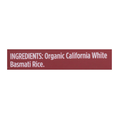 Lundberg Organic White Basmati Rice, 6 Pack, 2 lb Each