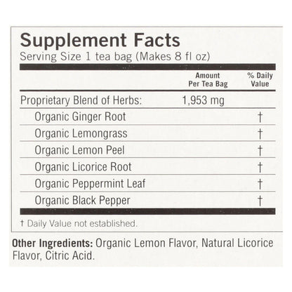 Yogi Lemon Ginger Herbal Tea, Caffeine Free, 6x16 Bags