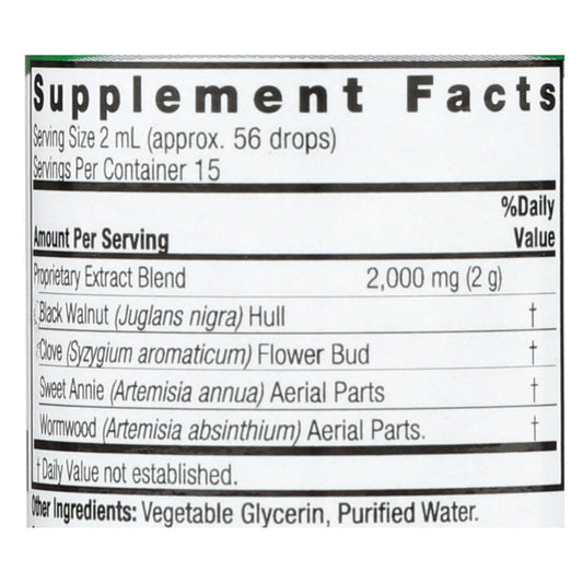 Black Walnut & Wormwood Complex, Alcohol-Free, 1 Fl Oz