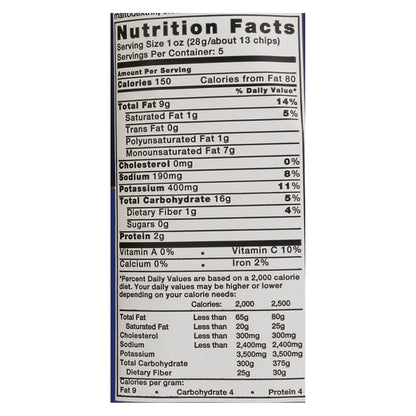 Kettle Sea Salt & Vinegar Chips, 5 Oz, Case of 15