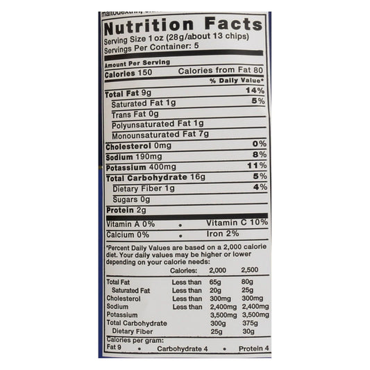 Kettle Sea Salt & Vinegar Chips, 5 Oz, Case of 15