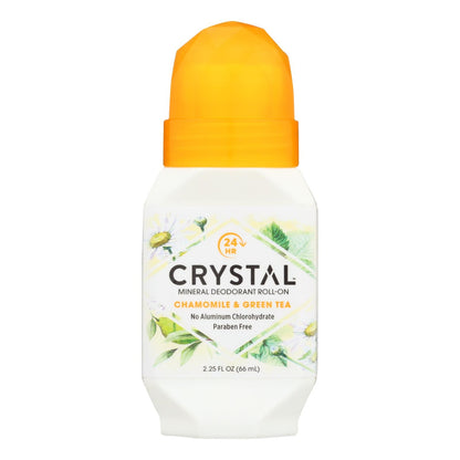Crystal Essence Roll-on Deodorant Chamomile Green Tea 2.25oz