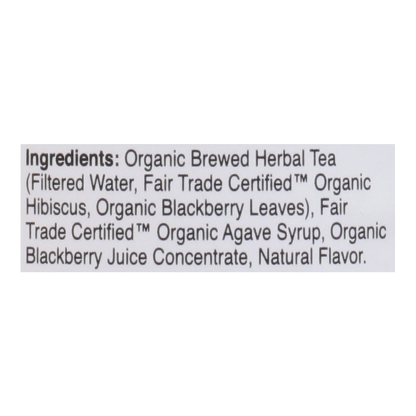 Just Ice Tea - Tea Og2 Berry Hibiscus - CS of 12-16 FZ