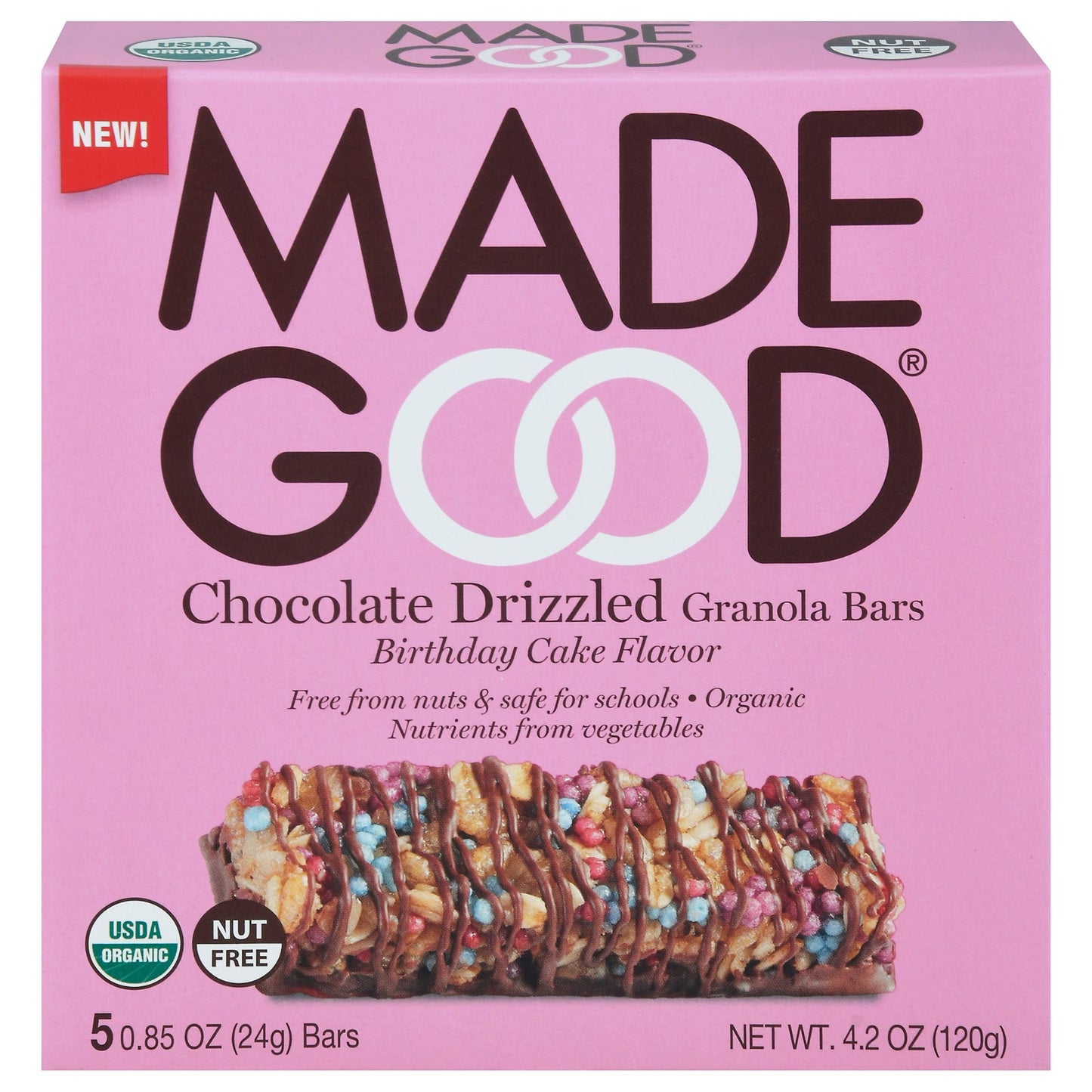 Made Good Birthday Cake Drizzled Granola Bars, 6 Packs