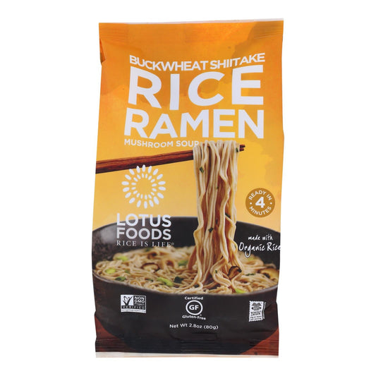 Lotus Foods Buckwheat Mushroom Ramen Soup, 10 Pack