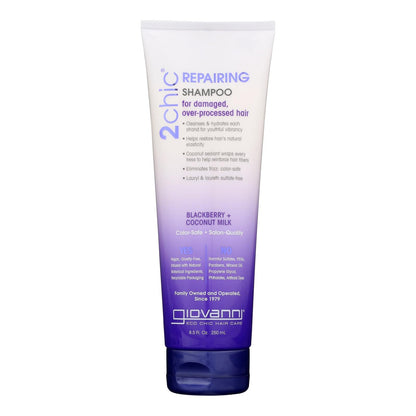 Giovanni 2chic Ultra Repair Shampoo, Blackberry & Coconut 8.5oz