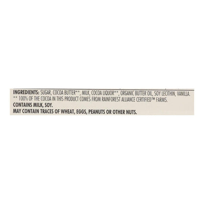 Chocolove Xoxox Milk Chocolate Bars, 3.2 oz, Case of 12