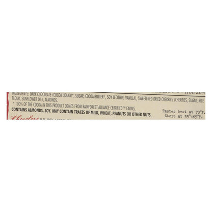 Chocolove Xoxox Dark Chocolate Cherry Almond Bars - 12 Pack