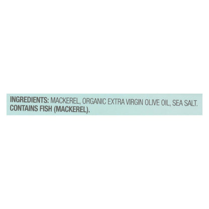 Wild Planet Mackerel in Olive Oil - 12 Pack, 4.375 Oz Each