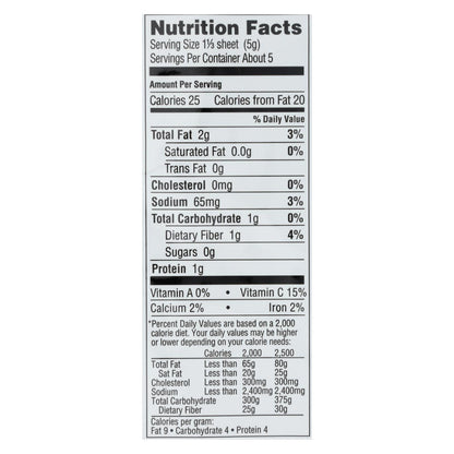 Gimme Organic Sea Salt Wraps - 10 Pack - 0.92 Oz