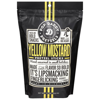 Pop Daddy - Pretzel Sticks Yllw Mstrd - CS of 12-7.5 OZ