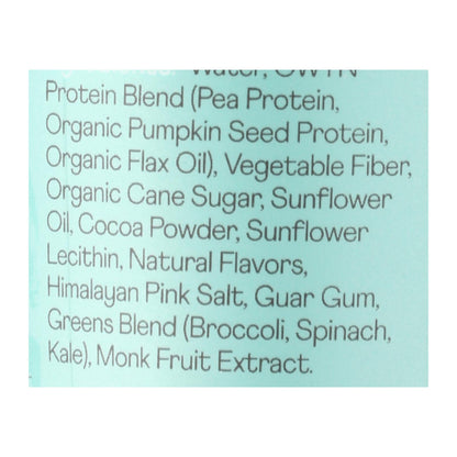 Only What You Need - Plant Based Protein Shake - Dark Chocolate - Case Of 12 - 12 Fl Oz.