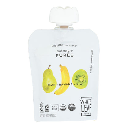 White Leaf Organic Baby Food Pear Banana Kiwi - 6 Pack