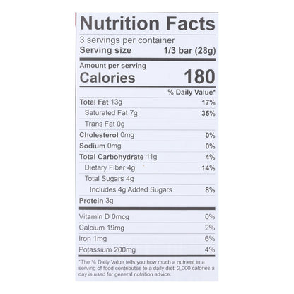 Theo Organic Dark Chocolate Bar 85% Cacao, 3oz, 12-Pack