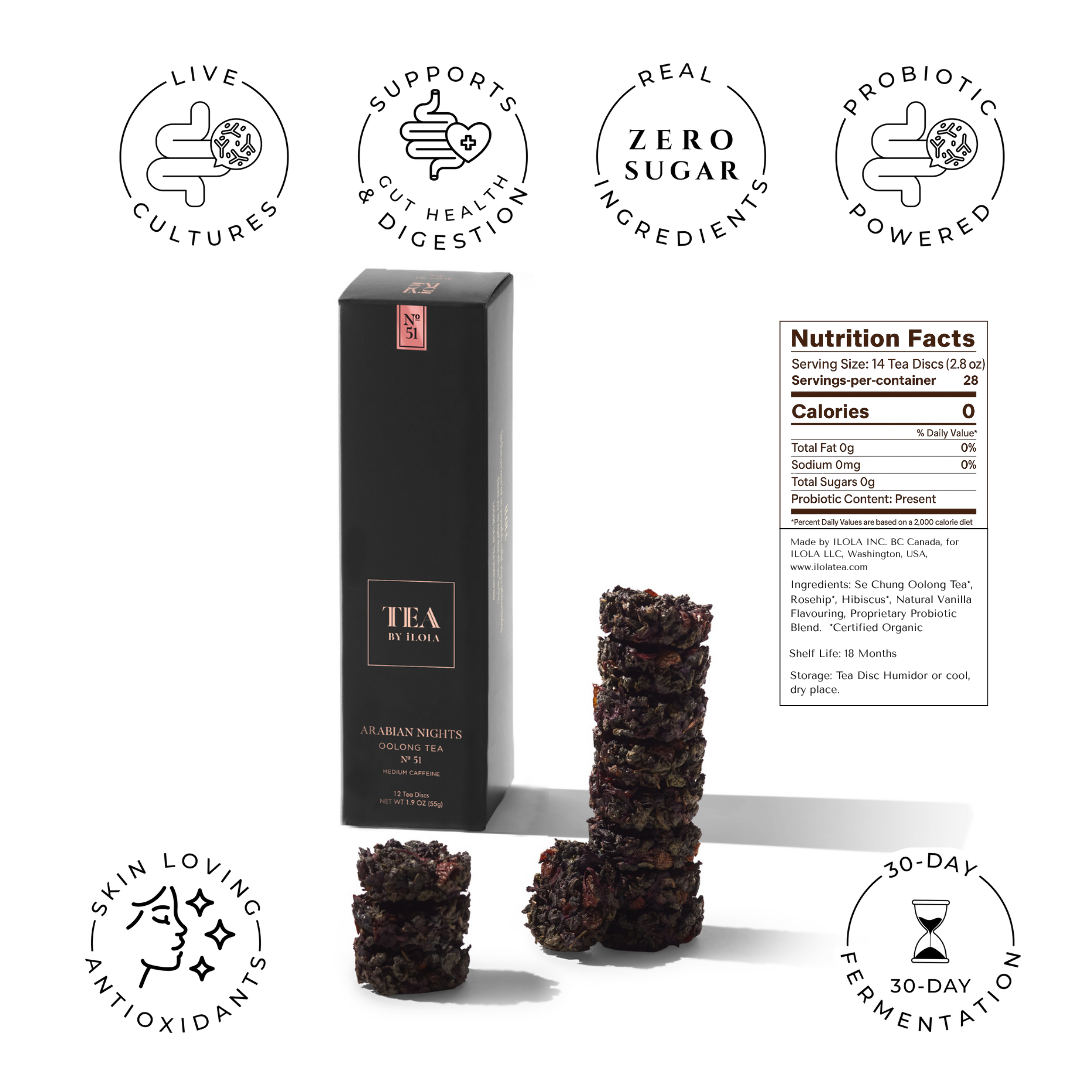 Arabian Nights No. 51 – Spiced Floral Probiotic Oolong Tea Discs