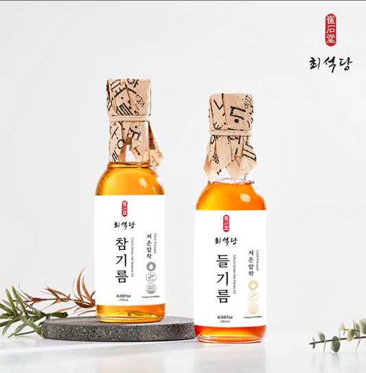 Premium Cold-Pressed Sesame / Perilla Oil from Korea (180ml)