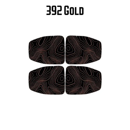 Topographic Map Interior Door Cup Overlays - 2018+ Wrangler JL / Gladiator JT
