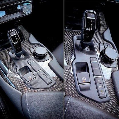 3D Carbon Shifter Trim Panel Overlay - 2020+ Supra
