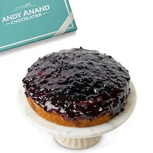 Andy Anand Traditional Blueberry Cake, 9-Inch, 2 lb – Fresh Bakery Dessert, Real Blueberries, Gourmet Birthday & Celebration Gift Delivery