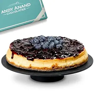 Andy Anand Sugar-Free Blueberry Cheesecake, 9-Inch, 2.6 lb – Diabetic-Friendly, California Cream Cheese, Traditional NY-Style, Birthday Gift