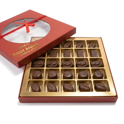 Andy Anand Luxurious Dark Chocolate Truffles Gift Box, 24 pc – Handmade Gourmet Assorted Flavors, Perfect for Indulgence, Birthday & Holiday