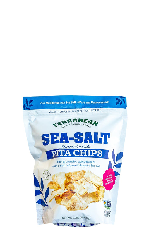 Pure Sea Salt Twice-Baked Pita Chips!