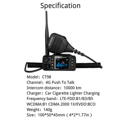Ruyage Radio Nationwide PTT Car Walkie-Talkie(CT98)