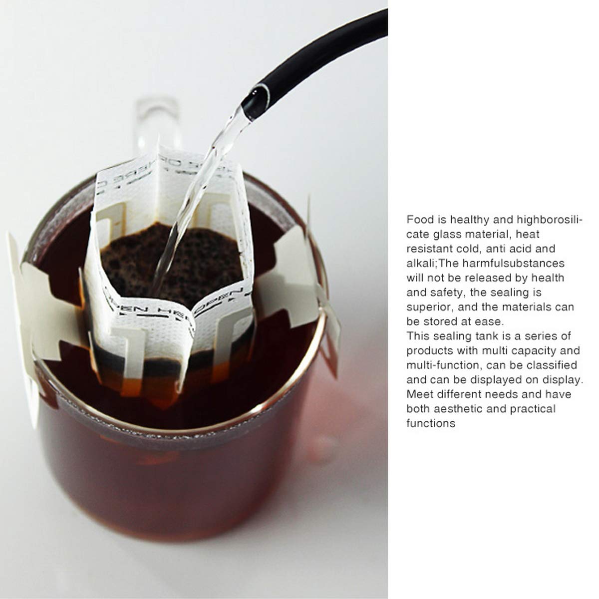 Ayevision 100Pcs Portable Coffee Filter Paper Bag